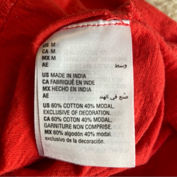 Beautiful Boho Embroidered Red Detailed Top - Picture 11 of 12